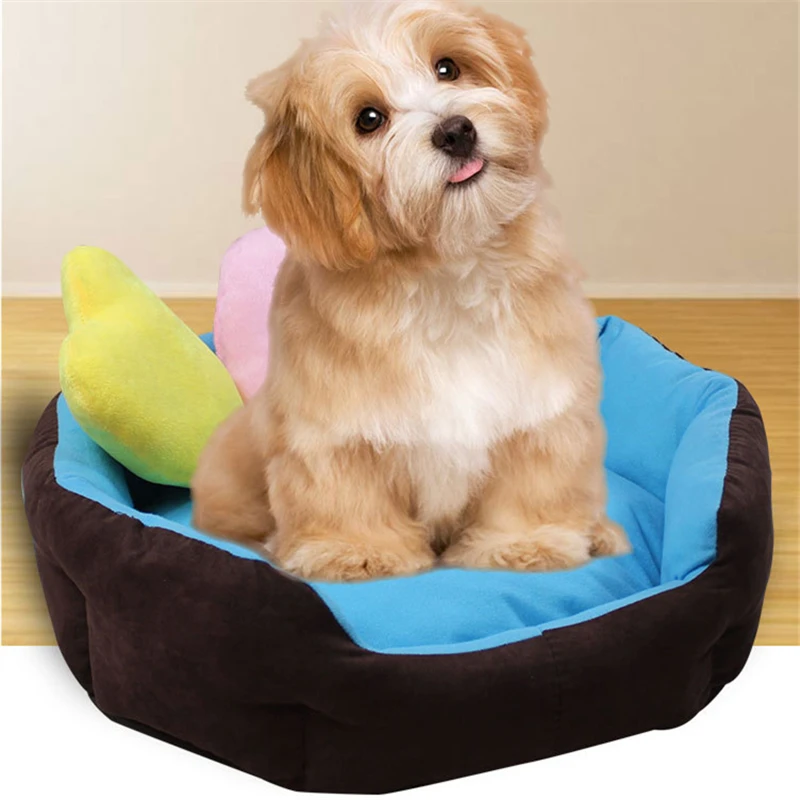 

New Warming Pet Bed Fall and Winter Warm Soft Fleece Mat Kennel Lovely Dog House Bed for Cat Puppy Pet Supplies Accessories