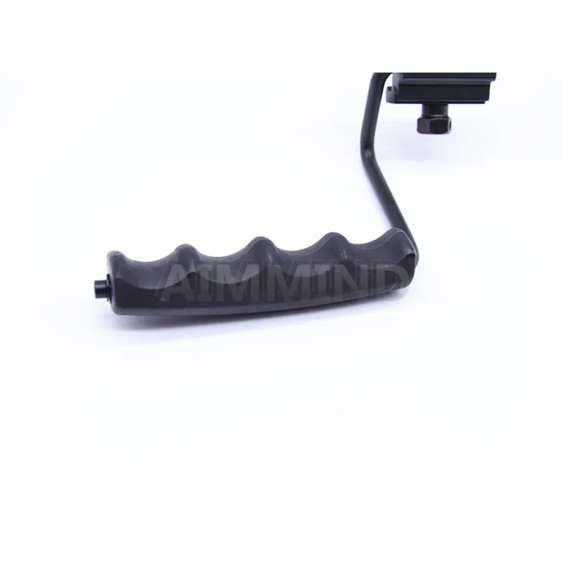 Black Flat Top Folding Carry Handle for Picatinny/Weaver Rail 21mm with M60 Style Design image 3