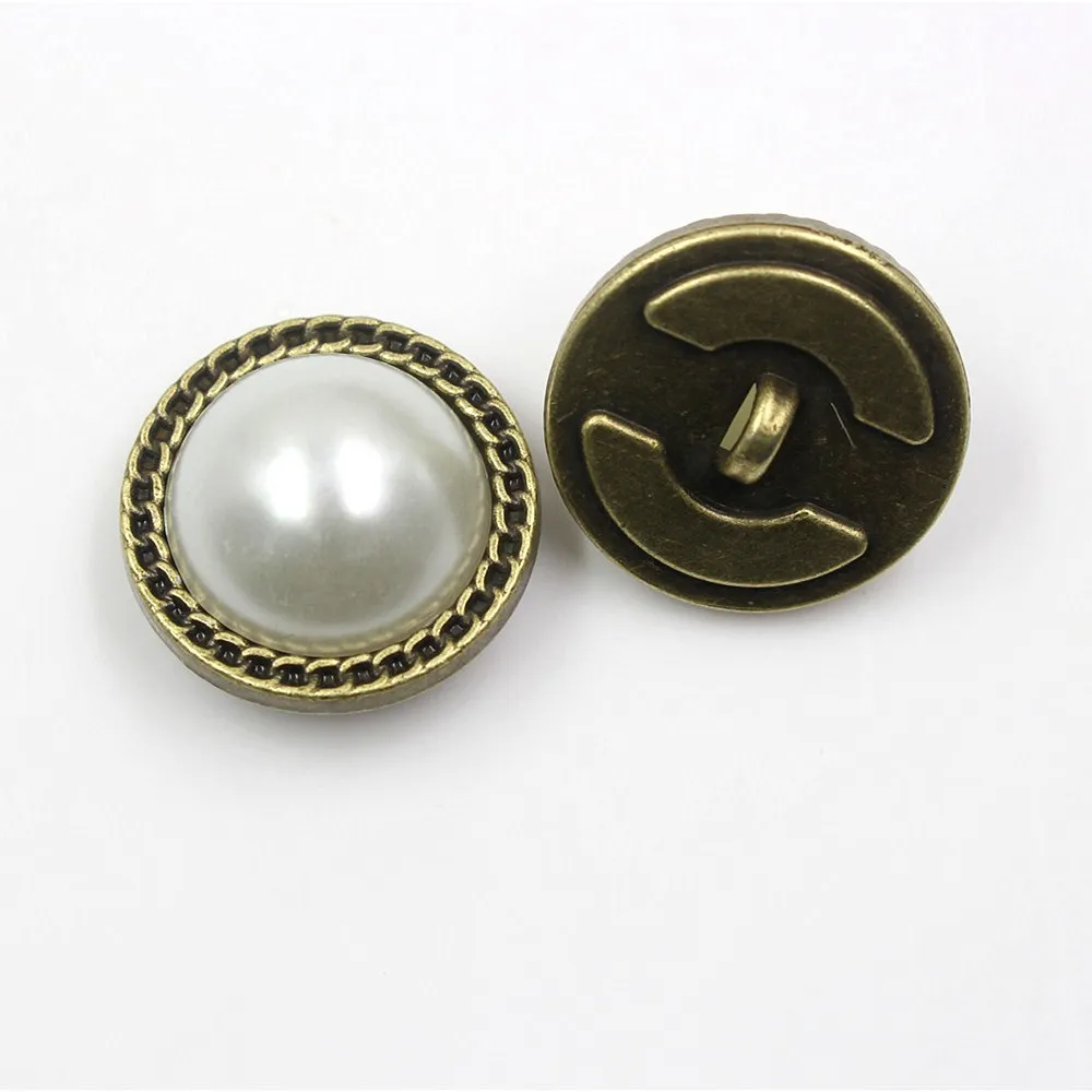 Жемчужные металлические пуговицы хорошего качества 22 мм для украшения свитера и