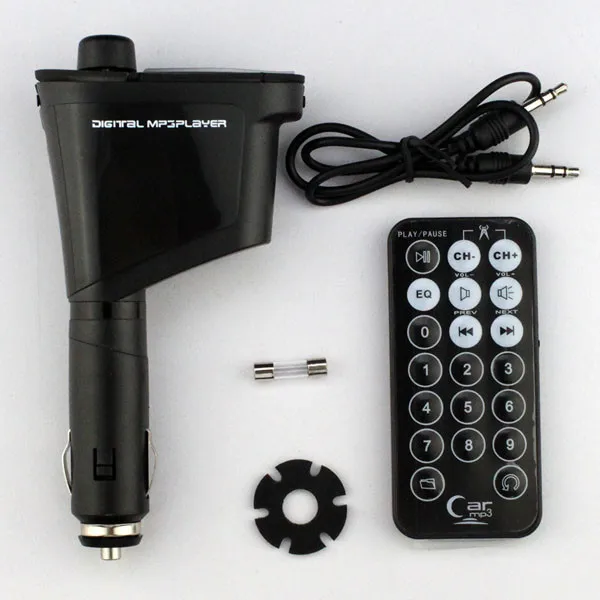 Автомобильный FM модулятор с ЖК дисплеем USB SD MMC|player wireless fm transmitter|sd mmccar kit mp3 player |