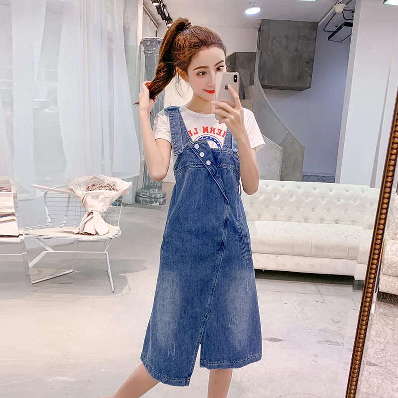 Летний джинсовый комбинезон на подтяжках юбка для женщин мода 2019 уличная одежда