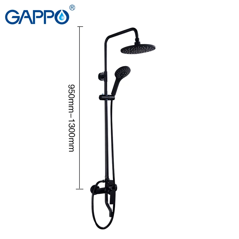 GAPPO смеситель для душа ванны Черный массажный s Набор смесителей torneira do anheiro