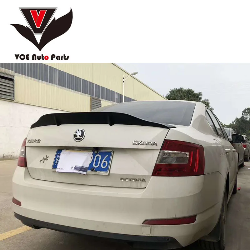 Octavia R style Carbon fiber/FRP спойлер на задний багажник крыло для Skoda 2015 2018|Спойлеры и