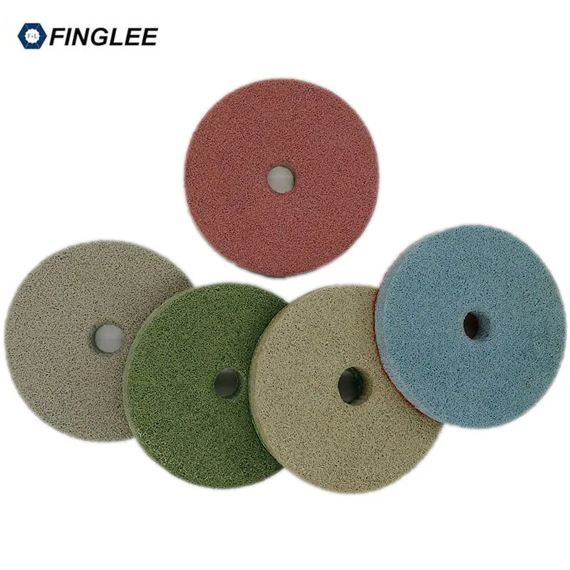 FINGLEE 4 &quotдюймов 6 шт./компл. 100 мм терраццо гранит бетон фарфор губка полировки