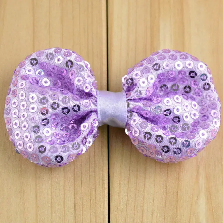 Оптовая продажа 300 шт./лот аппликация с бантом и блестками 3 дюйма вышитые банты