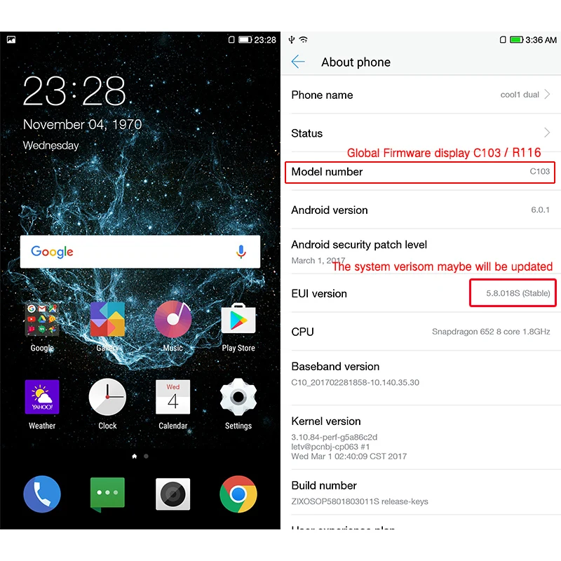 Глобальная версия Letv Leeco Coolpad 1 Cool1 C103 смартфон 5 &quotВосьмиядерный Snapdragon 652 4G B