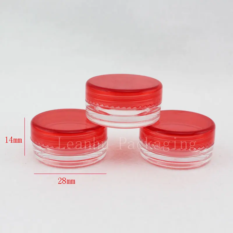

Mini Cosmetic Plastic Cream Jar Pot,2g Eye shadow Makeup Face Cream Sample Container Lip Balm Cans,Empty Containers Cosmetics