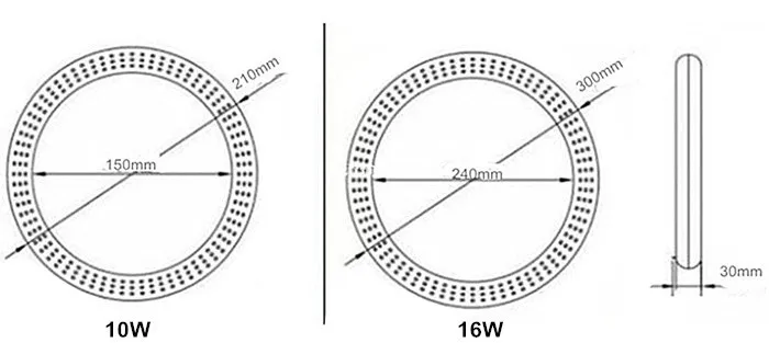 SHIPPING-10W16W, SMD3528, E27, круглая Светодиодная лампа/светодиодный Люстра с кругами/светодиодный фонарь-кольцо/светодиодный Кольцевая вспышка