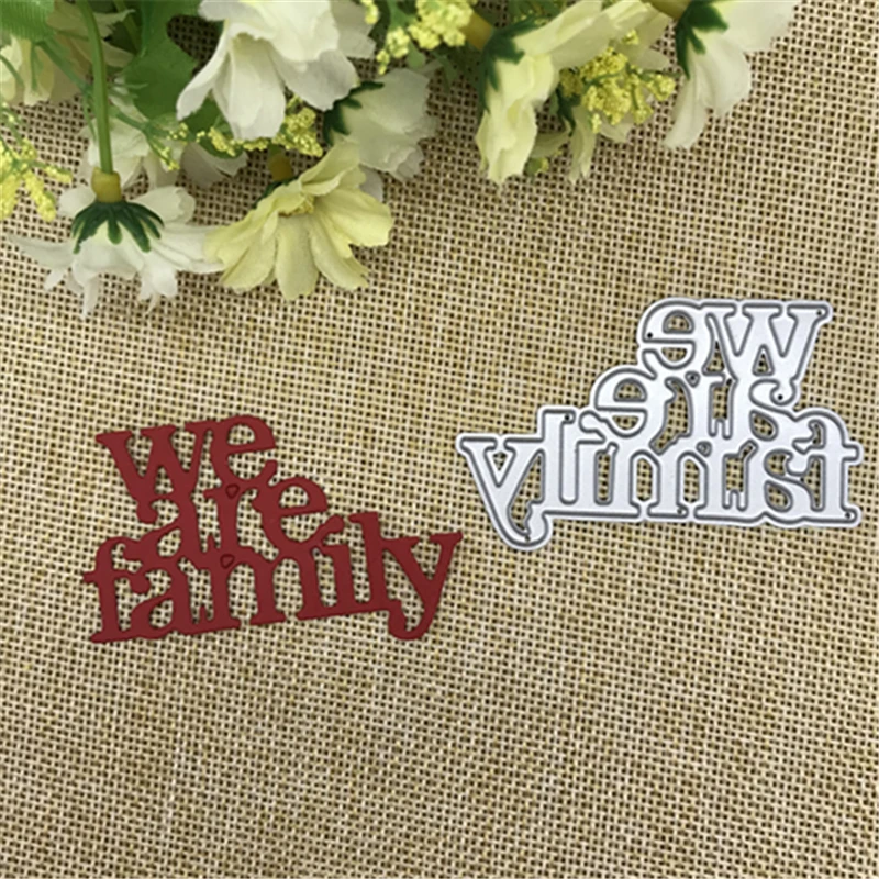 Мы семья металлических трафаретов для вырезания штампов сделай сам скрапбукинга