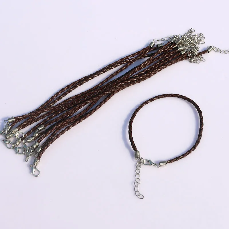 100 шт. женские кожаные браслеты длина 18 см|bracelet cord|leather bracelet cordleather |