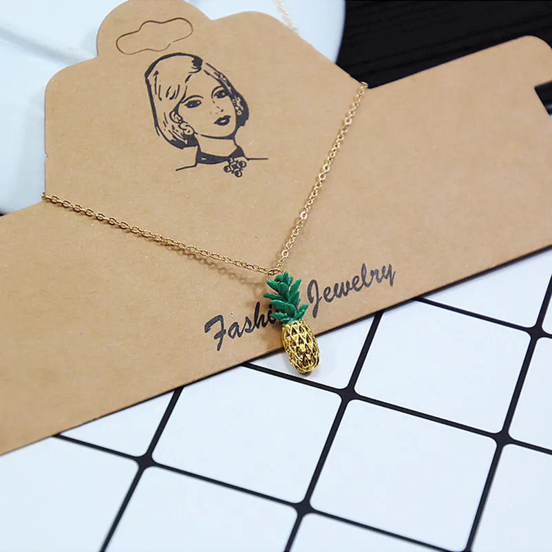 Маленькая проволока для рисования с сережки в виде ананасов Ожерелье bijoux ensemble
