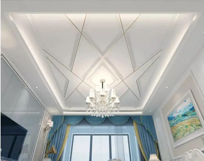 

Custom 3d Photo Mural Ceiling Wallpapers Simple modern lines Living Room Bedroom 3d Ceiling 3d mural wallpaper