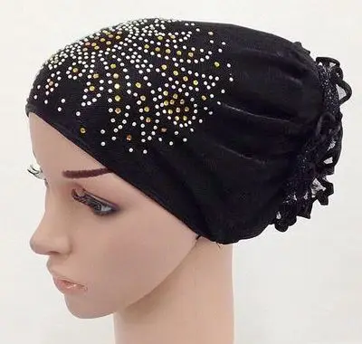 Готов носить бриллианты мусульманская Кепка Женская Внутренняя Хиджаб |