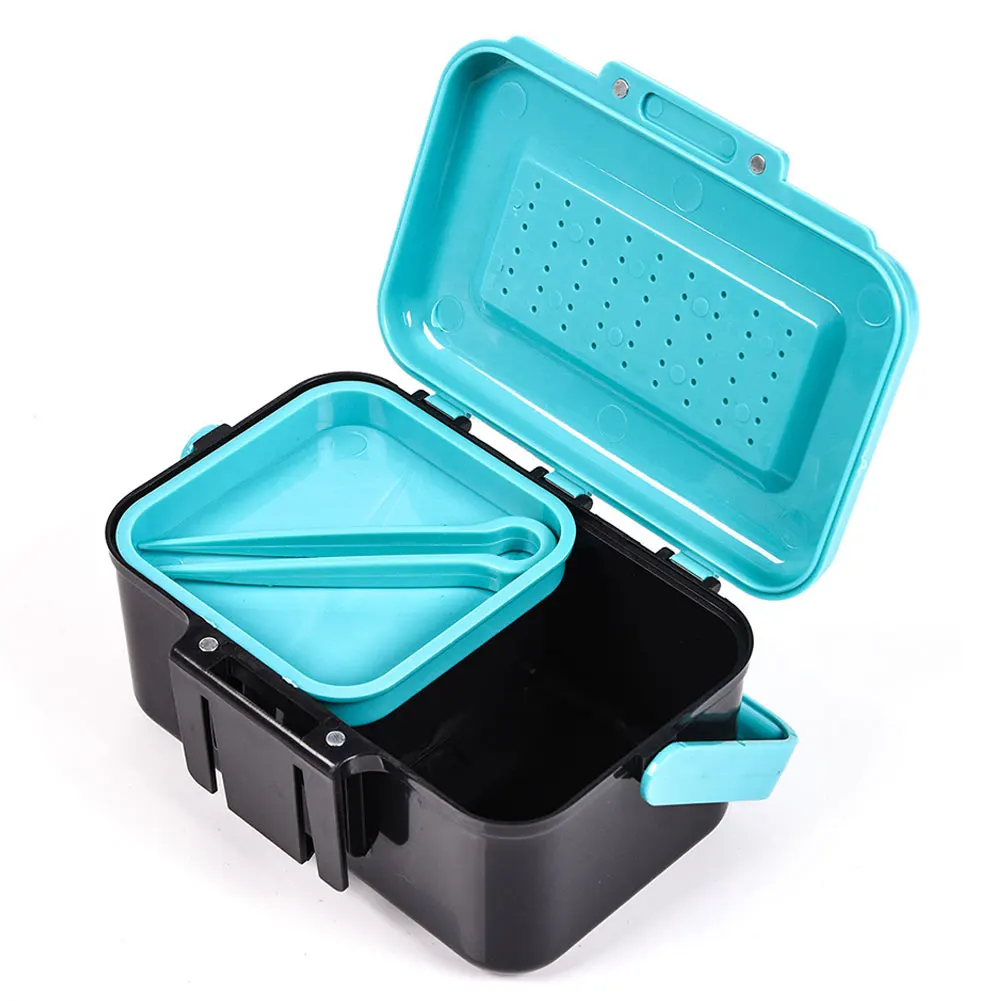 Малый хранения Live приманки с зажимом инструмент рыбы коробка контейнер снасти