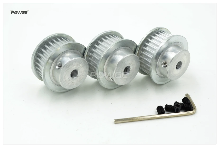 POWGE 10pcs 30 Teeth 3M Timing Pulley Bore 5/6.35/8/10mm Fit Width 10mm HTD Belt 30T 30Teeth CNC Engraving | Обустройство дома