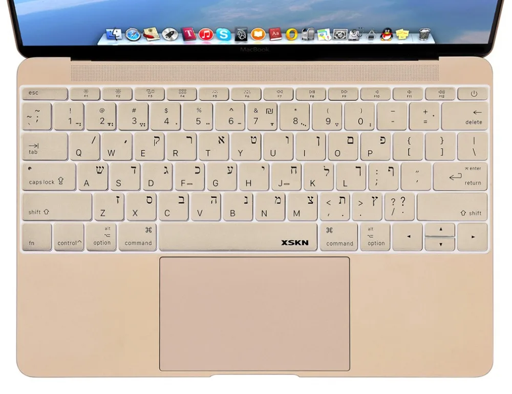 Мягкий силиконовый чехол для клавиатуры Ультратонкий MacBook 12 цвета шампанского