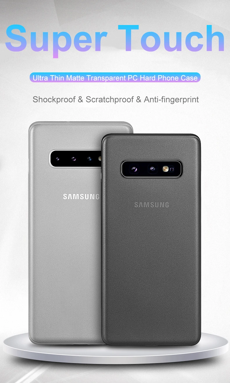0,3 мм ультра тонкий жесткий чехол для телефона samsung Galaxy S8 S9 S10 Plus Note 8 9 матовый прозрачный чехол для samsung S 8 9 10