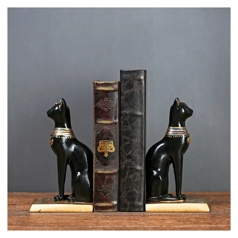 Полимерная книга с египетским котом полка украшения поделки украшение для дома