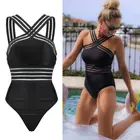 Новинка лета 2019, купальный костюм, бикини, пикантная одежда для плавания, комплект бикини, женский красный, синий купальный костюм, бандажная одежда для плавания, женские бикини