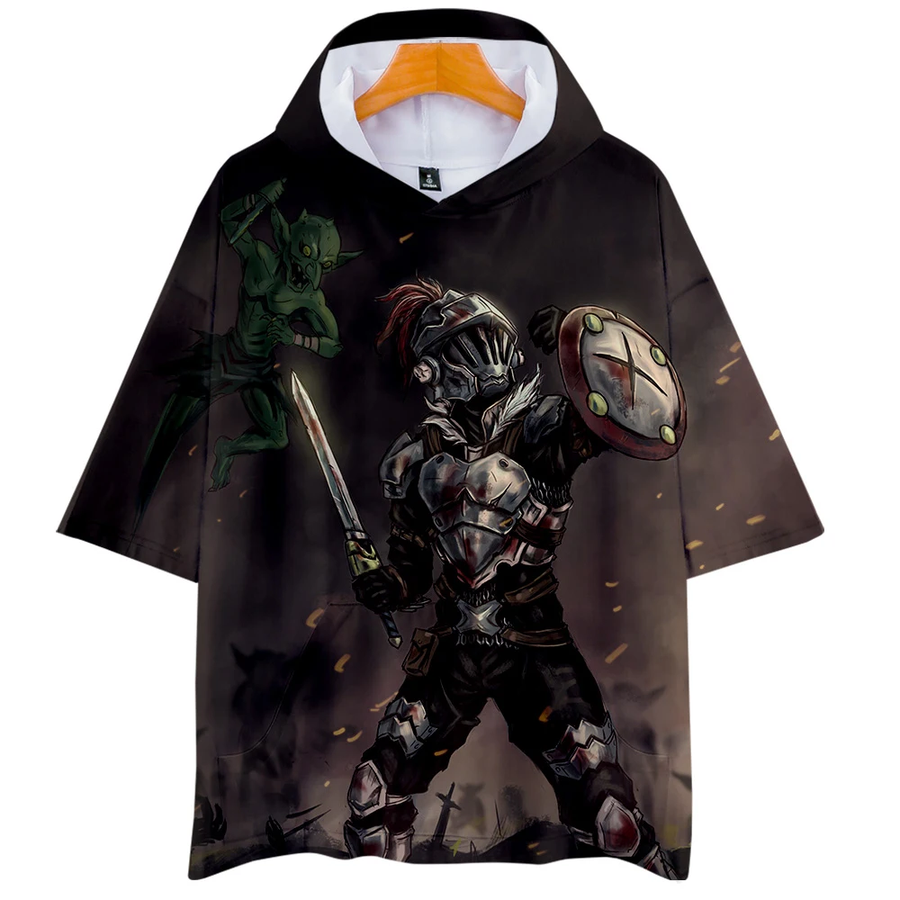 Goblin Slayer/Одежда толстовка Лидер продаж футболка с короткими рукавами и капюшоном