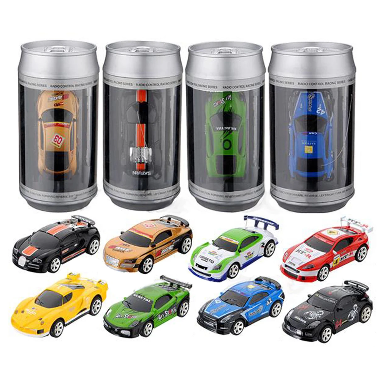 

5 pack Mini Coke Can RC Radio Remote Control Micro Racing Car Birthday Gift ColorRandom