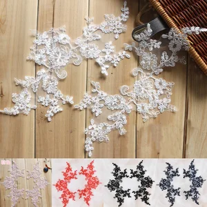 Кружевная Фата для свадебного платья, 4 шт.лот, цвет слоновой кости, розовый, темно-синий