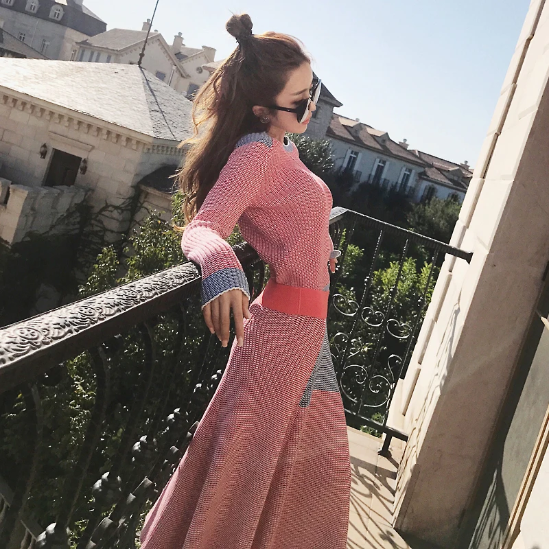 Новинка 2018 года весенние женские комплекты вязаных платьев из 2 предметов тонкие