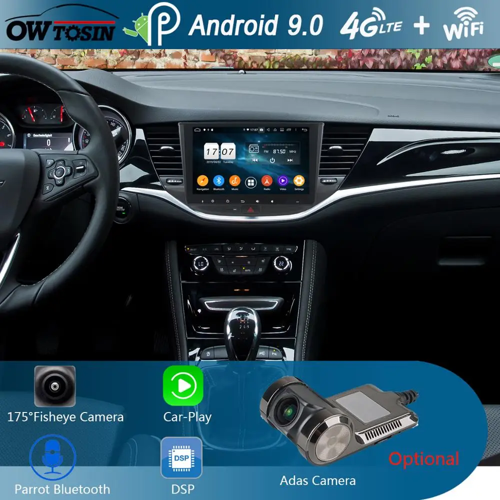 Автомобильный DVD плеер IPS 9 &quotAndroid 0 8 ядер 4 Гб + 64 ГБ GPS навигация для Opel ASTRA K 2016 2017