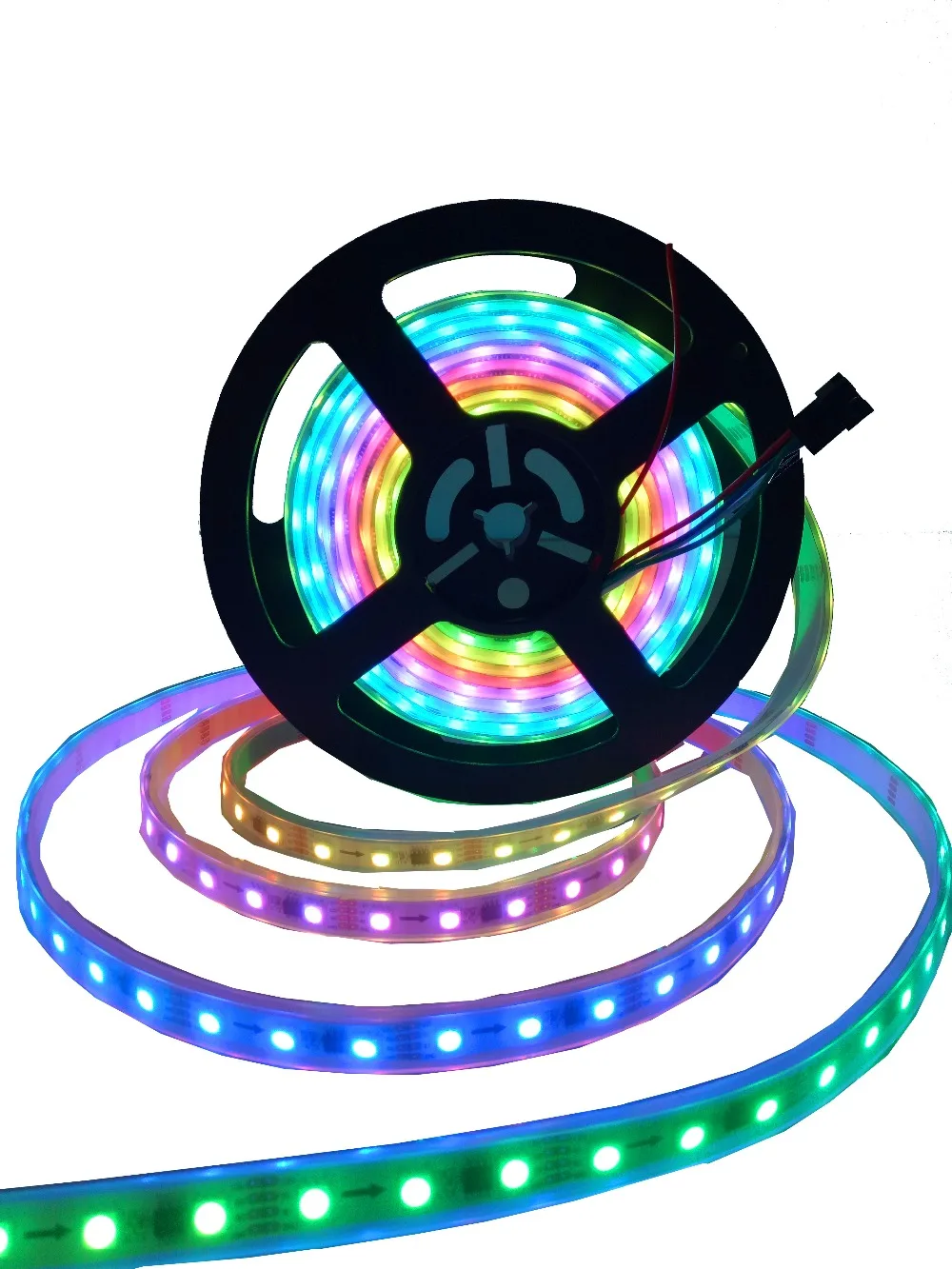 WS2818 5m 60 светодиодный s/m(20 пикс./м) DC12V RGB полноцветная светодиодная Пиксельная