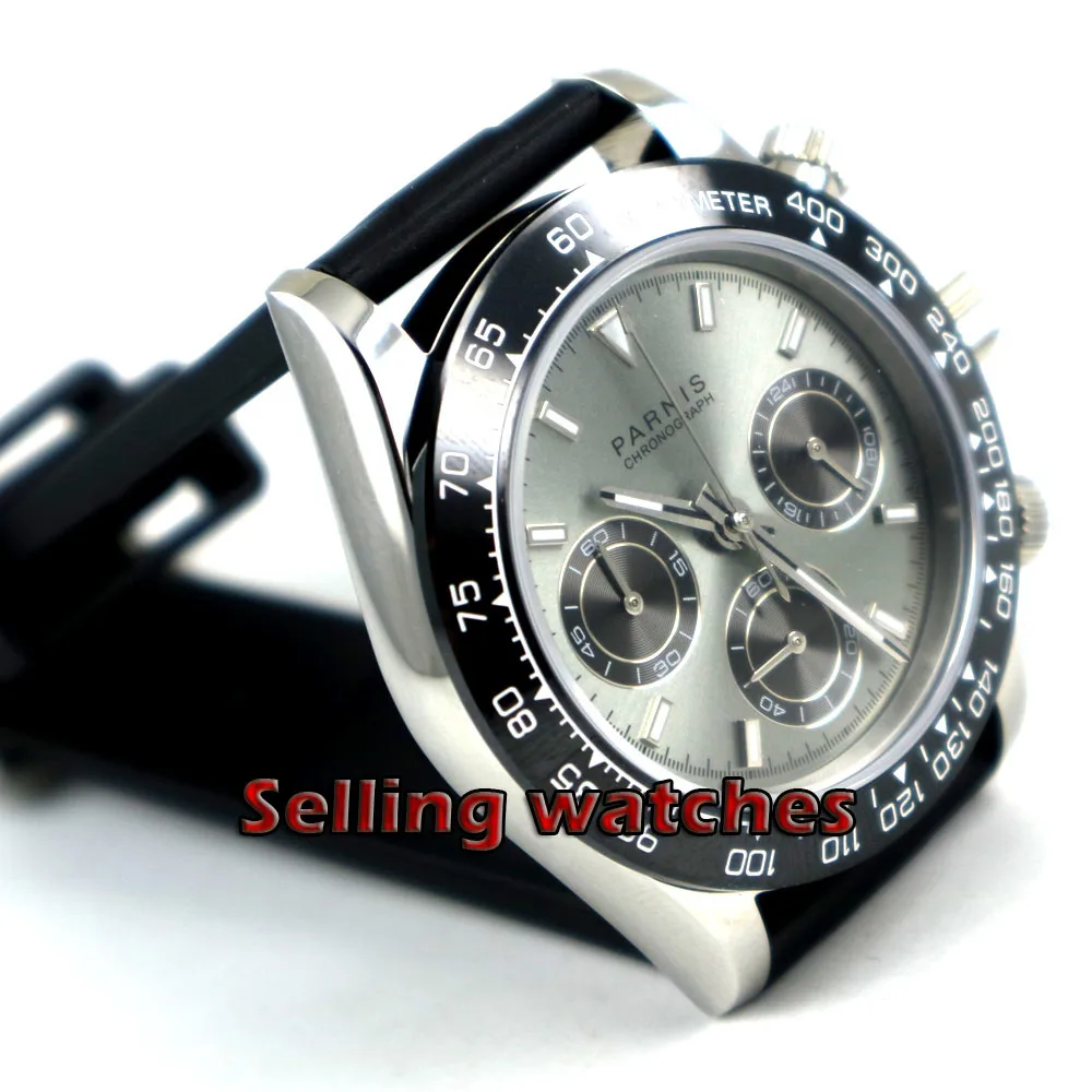 Мужские кварцевые часы с хронографом и стеклом 39 мм|Кварцевые мужские часы| |