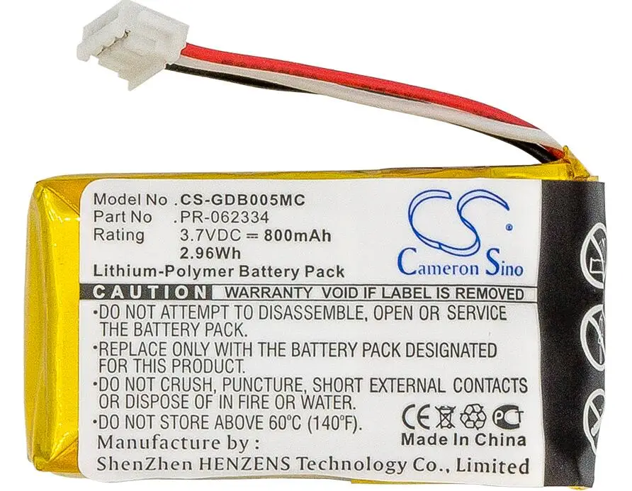 Аккумулятор Cameron Sino 800mah для GOPRO CHDHA-301 Hero+ Hero HWBL1 Hero Plus PR-062334