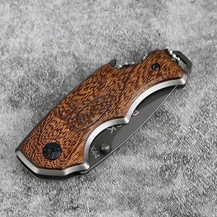 Складной нож 440 Сталь + деревянная ручка многофункциональный для фруктов мини