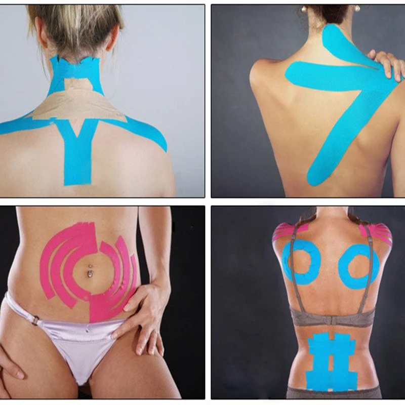 Спортивная кинезиологическая лента maure хлопковая Атлетическая спортивная для