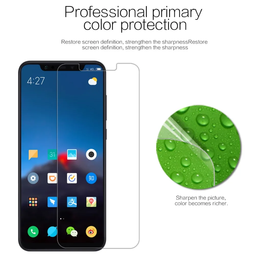 Защитная пленка NILLKIN для экрана Xiaomi Mi8 сверхпрозрачная ЖК дисплея и матовая