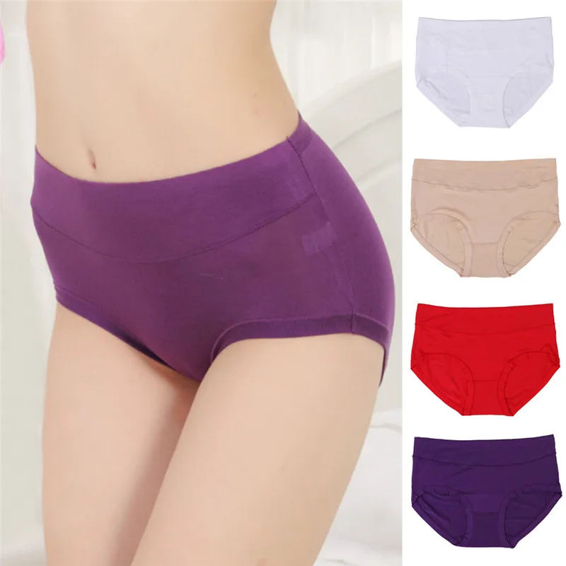Красочные женские сексуальные хлопковые дышащие трусики из модала большие