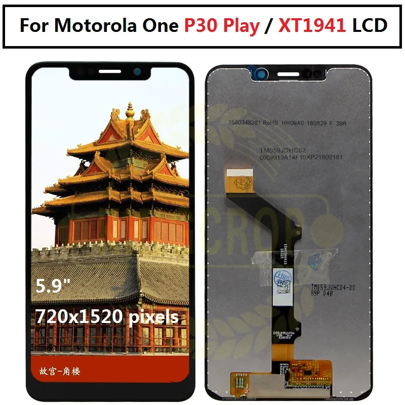 Для Motorola For Moto One ЖК-дисплей и сенсорный экран 5 9 ''в сборе для P30 Play xt1944 LCD moto p30
