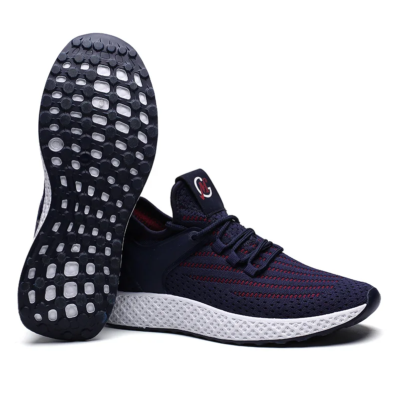 2019 модные кроссовки мужская повседневная обувь Мужские дышащие со шнуровкой