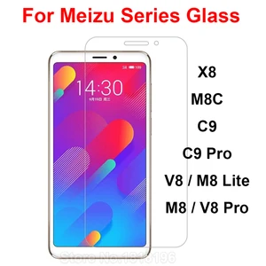 Imported Tempered Glass For Meizu X8 V8 M8 C9 Pro Screen Protector 9H Safety Protective Mobile Phone Film On 