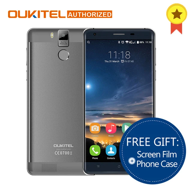 Оригинальный Oukitel K6000 Pro 4 г смартфон MTK6753 Octa Core Android 6.0 3 ГБ Оперативная память 32