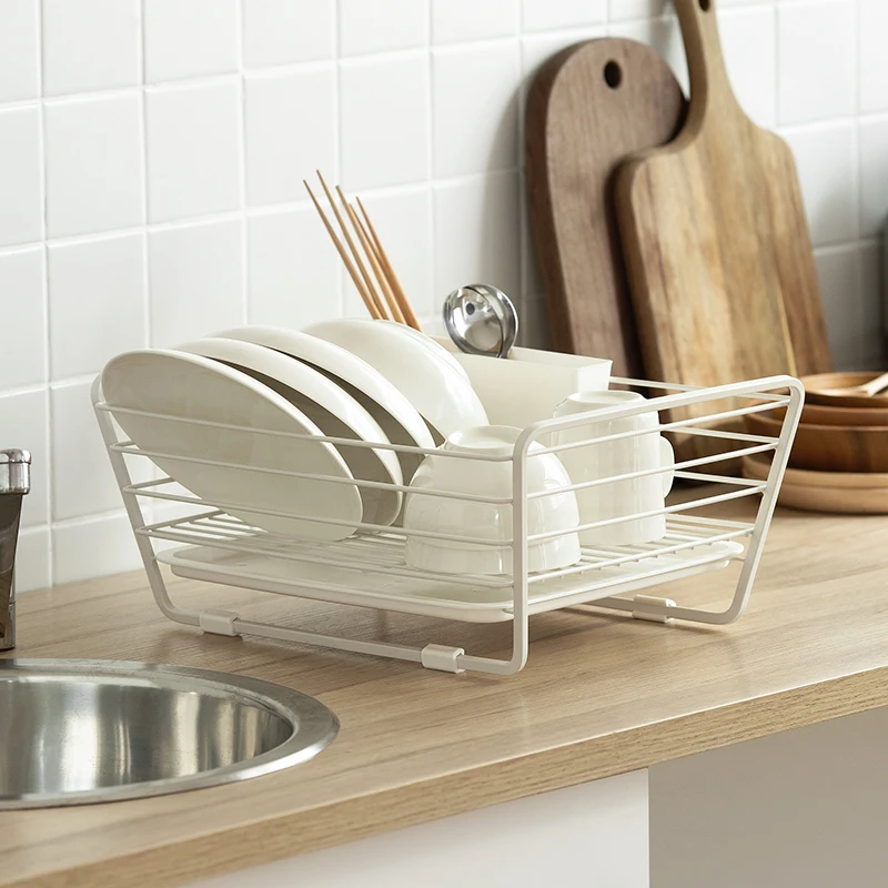 Железная полка для слива посуды кухонная стойка сушки тарелок хранения палочек