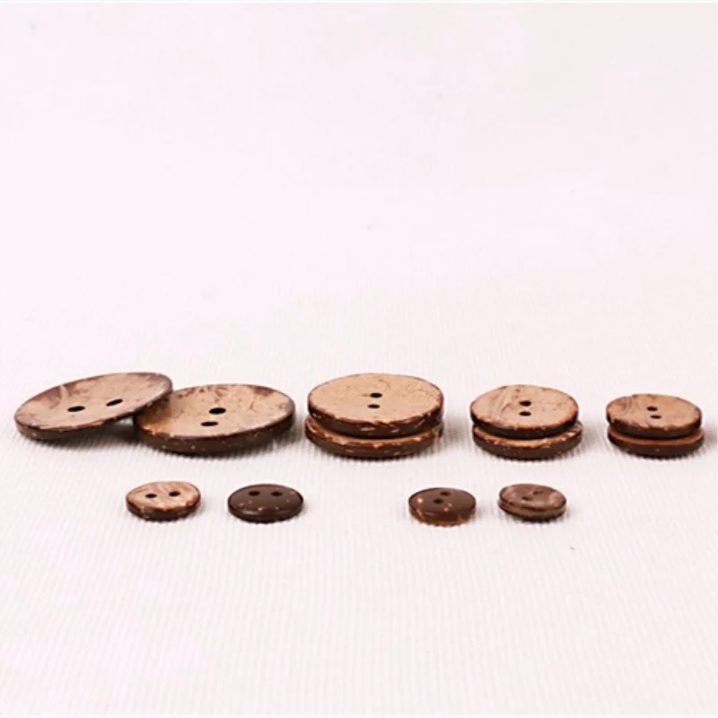 Декоративные большие круглые кокосовые пуговицы смешанного размера деревянные