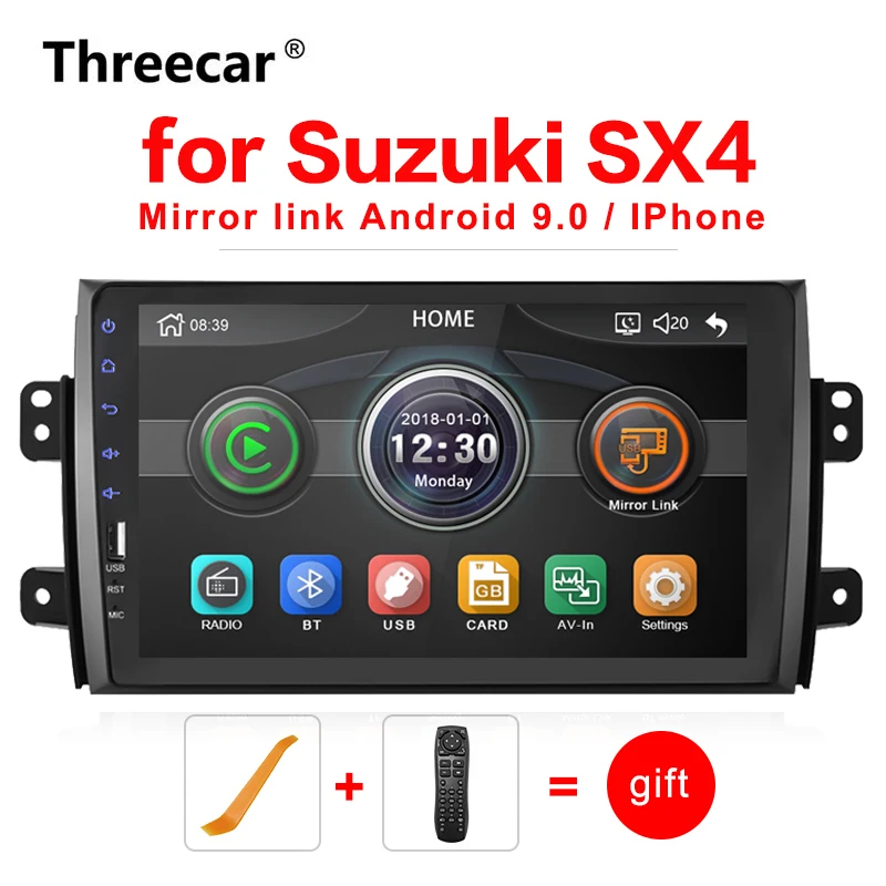 Подходит для Suzuki SX4 2006- 2DIN 9 ''автомобильный радиоприемник Bluetooth MP5 мультимедийный Видеоплеер поддержка телефона Android mirror link