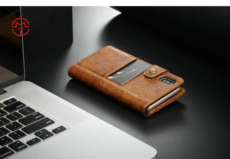 CaseMe Высокое качество кожаный чехол для iPhoneX Xs Винтаж Filp Кожаный чехол для iPhone8 7 6s плюс Чехол бумажник с 4 слот для карты