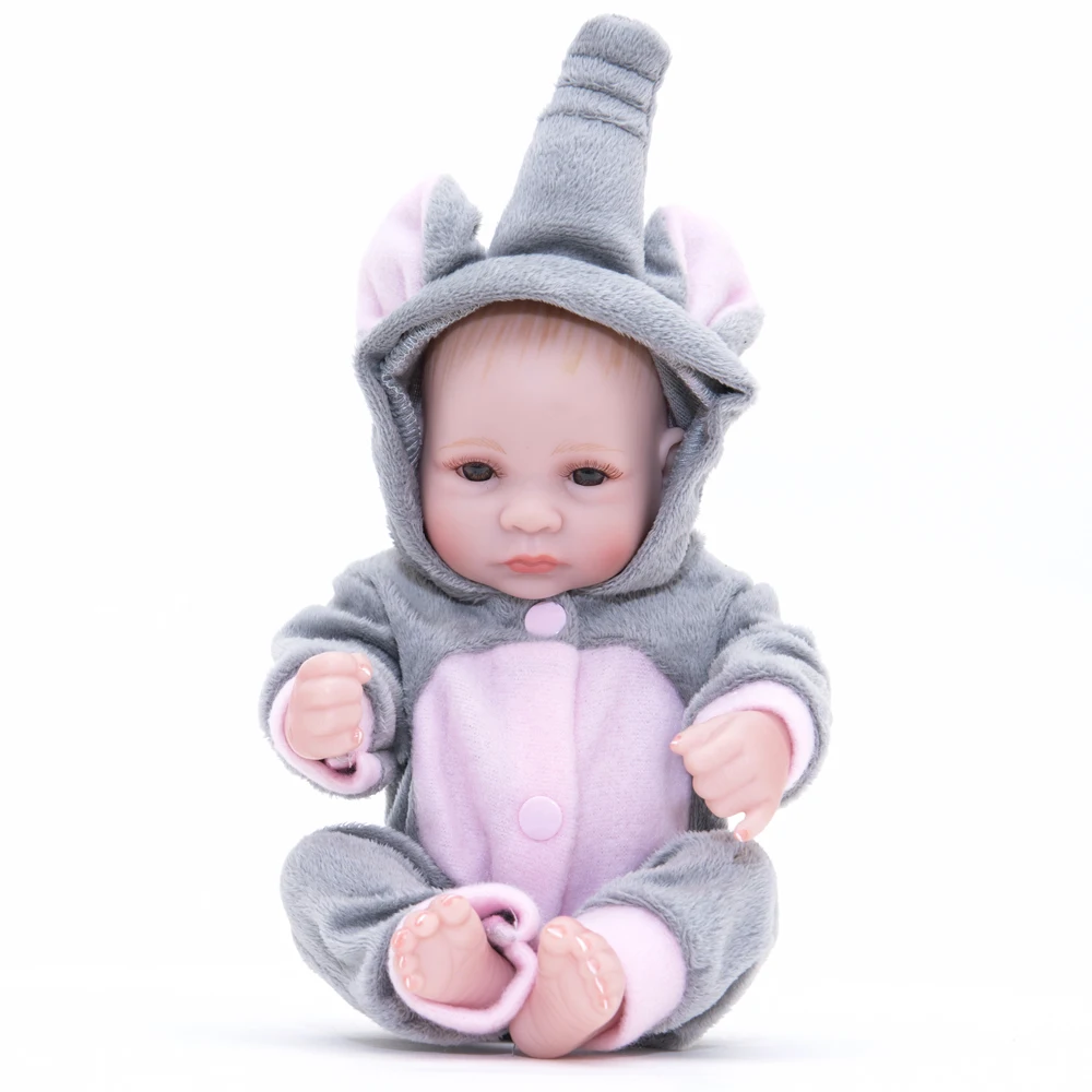 1" мини куклы малыши реалистичные Reborn Baby кукла Фигурка Игрушки полный силикон детская игрушка с волосами дети подарок на Рождество на день рождения