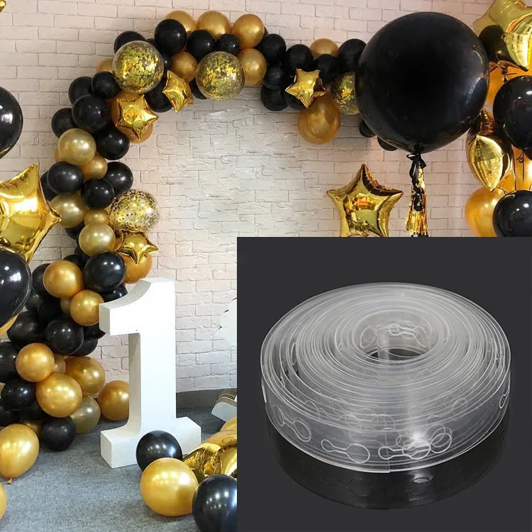 

DIY 5M/Roll Latex Balloons Modeling Tool Plastic Balloon Chain Wedding Birthday Balloons Backdrop Decor Accessories Seal
