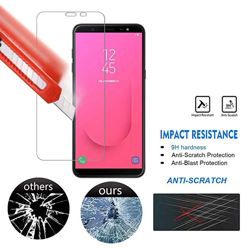 2 шт. закаленное Стекло для samsung A50 J3 J7 J8 J6 J4 2018 защитный прозрачный Экран протектор
