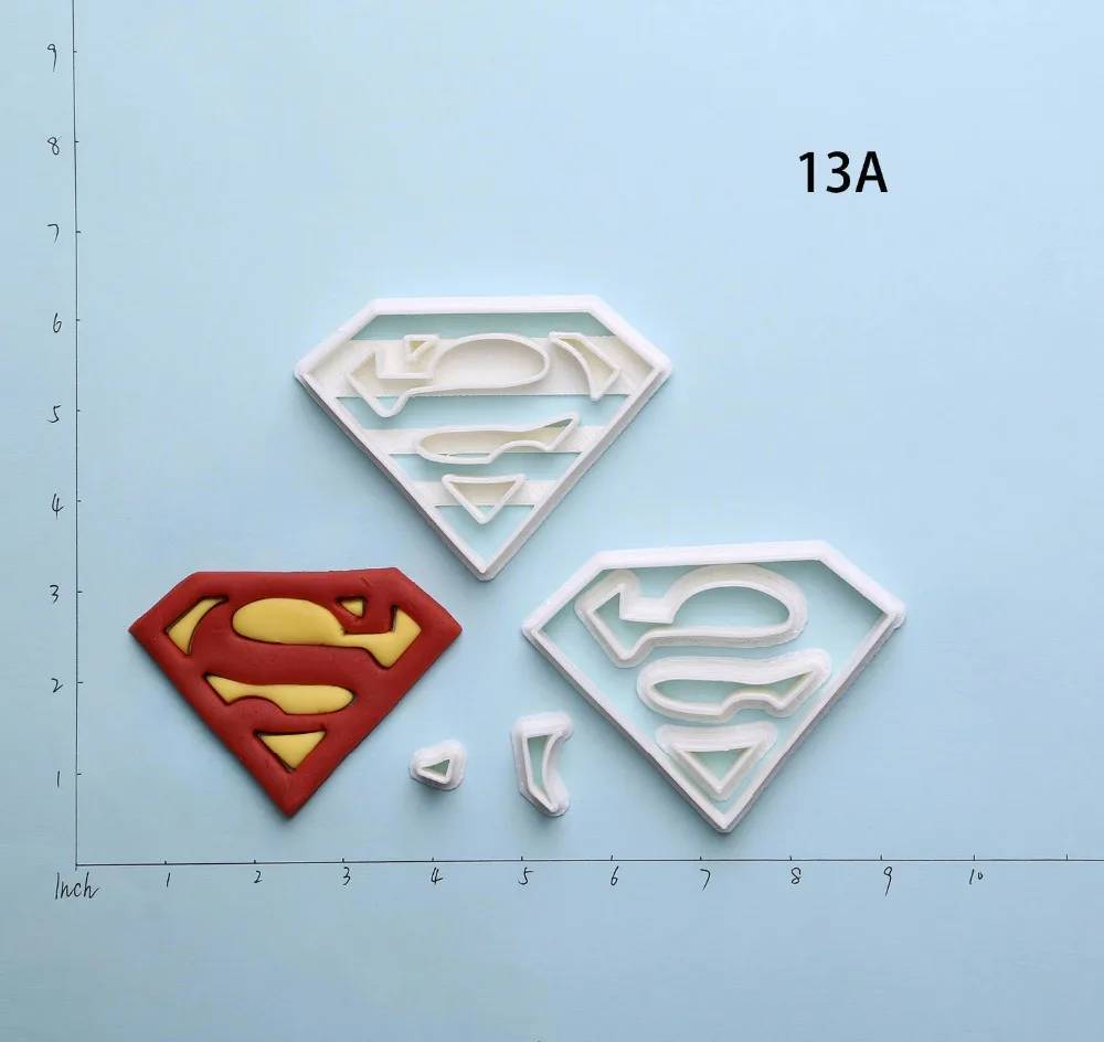 Супер герой логотип Супермен формочка для печенья 3D напечатанный резак торта