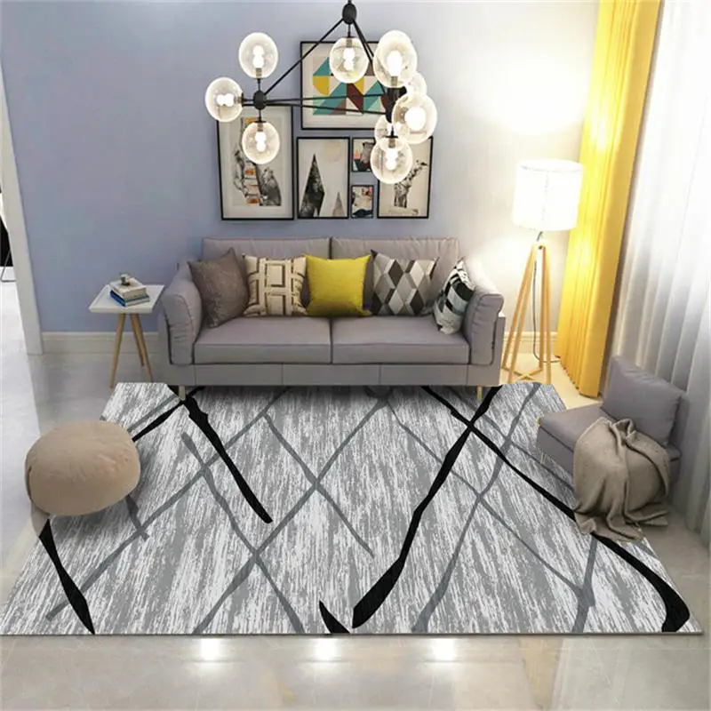 

Nordic Style Carpets For Living Room Striped Printed Home Bedroom Rugs And Carpets Coffee Table Brief Area Rug Kids Play Mat