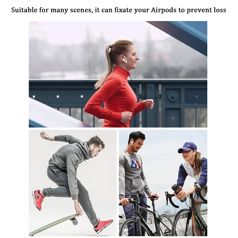 1 пара силиконовых защитных заушников для наушников airpods apple аксессуары