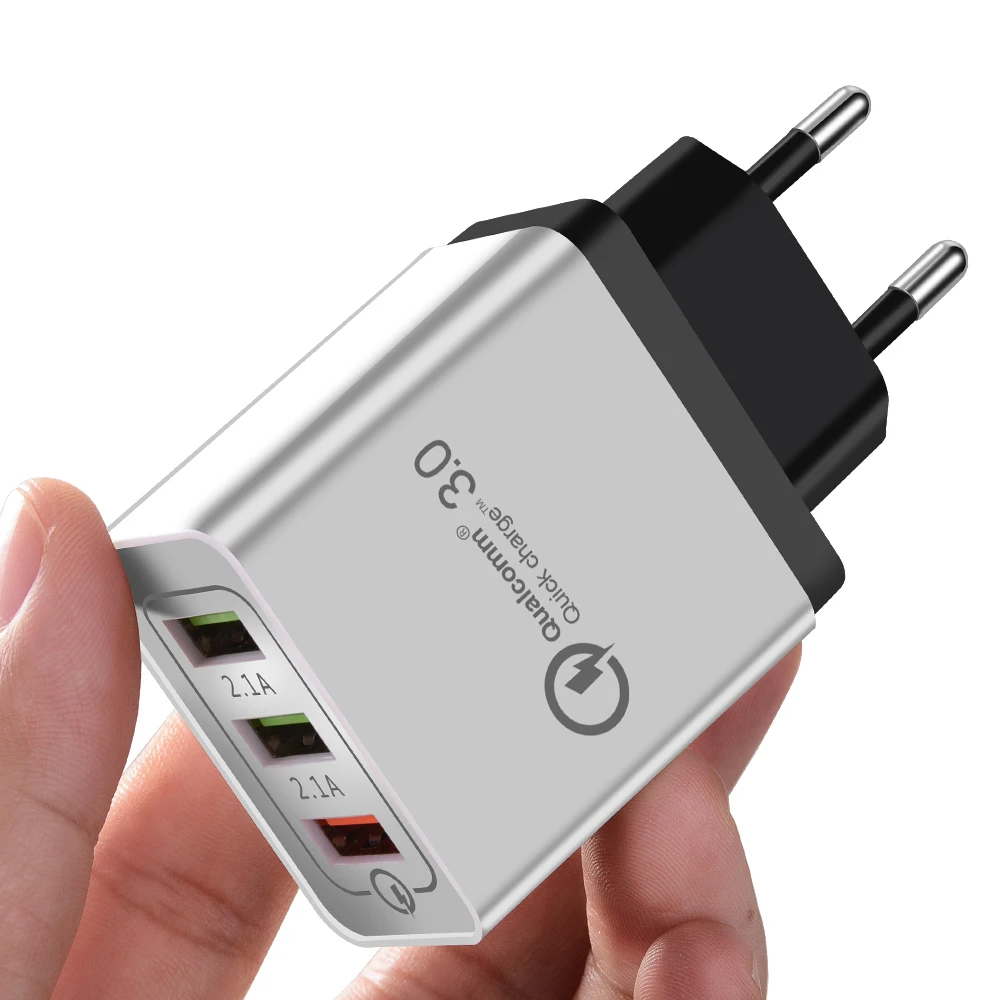 Быстрое зарядное устройство USB qc 3 0 18 Вт для iPhone X 8 7 iPad Samsung S9 Xiaomi mi Huawei | Мобильные